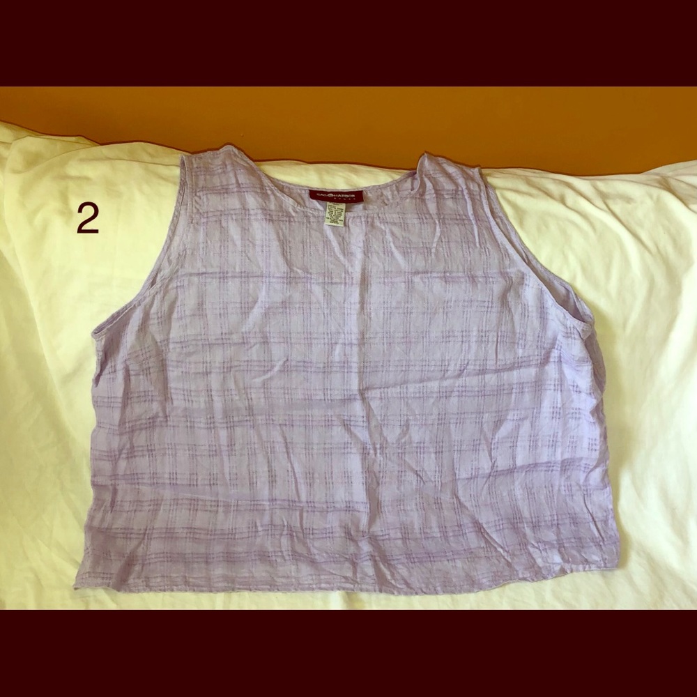 Linen Lavender Tank Top 3X